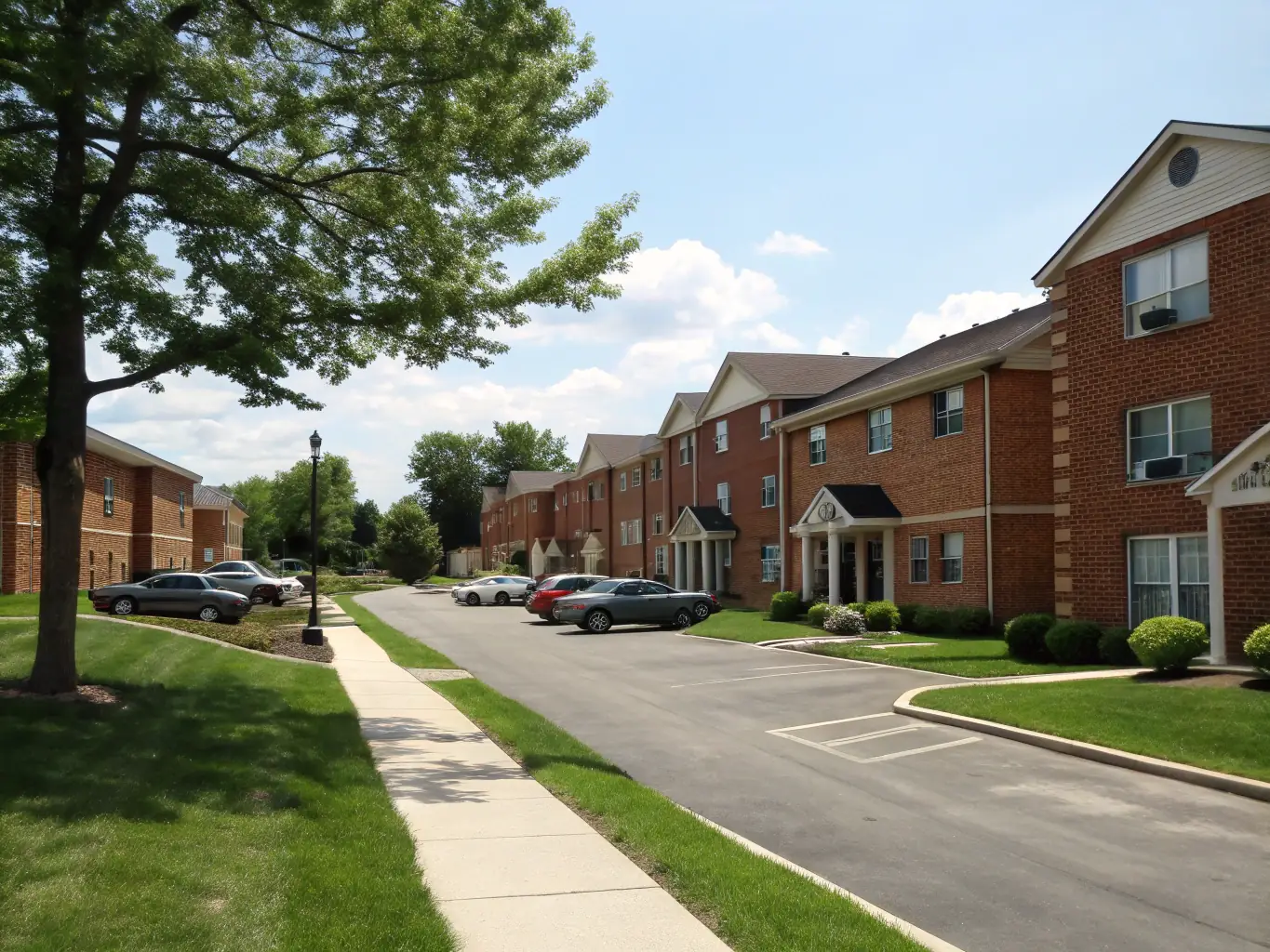 A picturesque street in Edmond, Oklahoma, lined with well-maintained homes and mature trees, representing the family-friendly atmosphere of the area.
